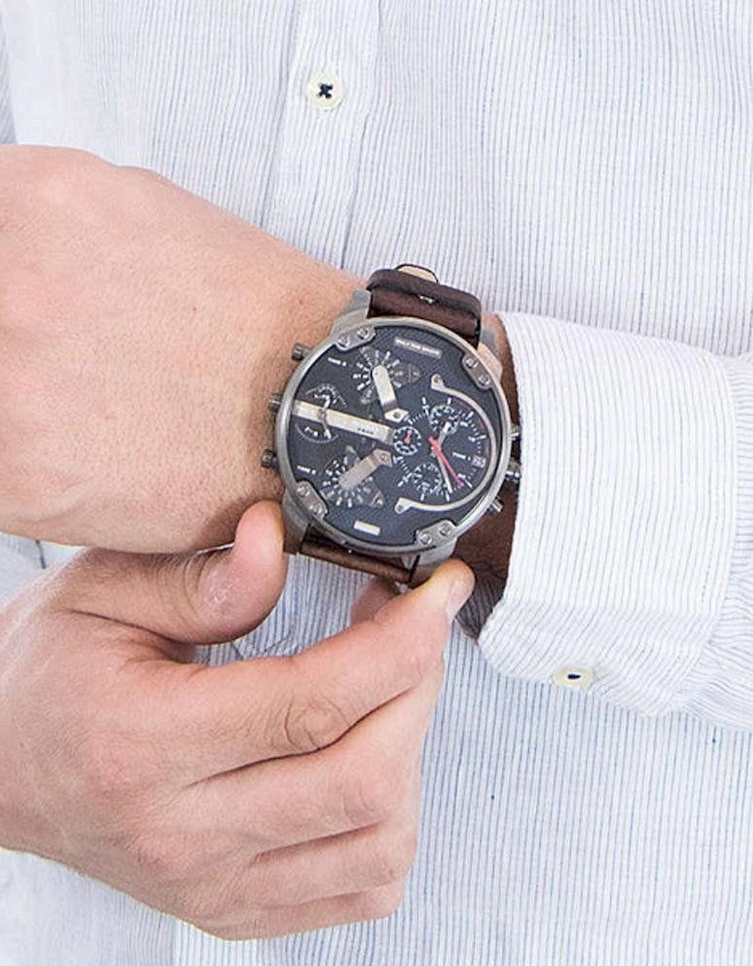 DZ7314 Mr Daddy Dual Time Chronograph Navy Blue Dial Men's Watch