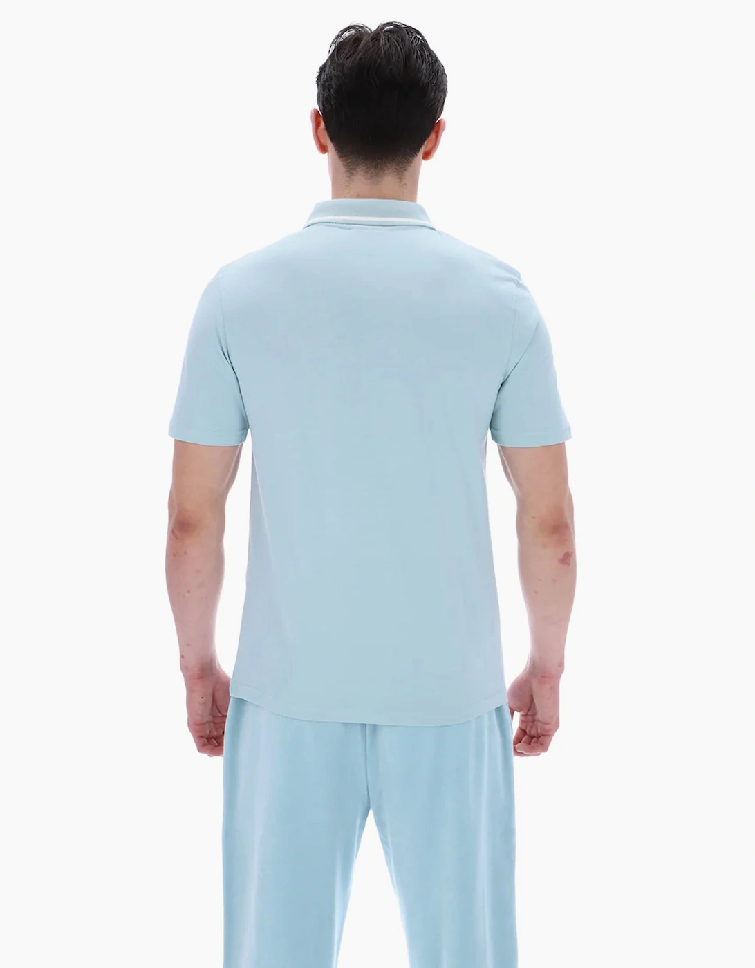 Gold Lemar 2 Premium Zip Polo Sterling Blue