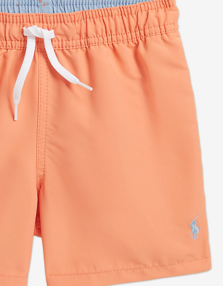 Boys Logo Swim Shorts in Orange