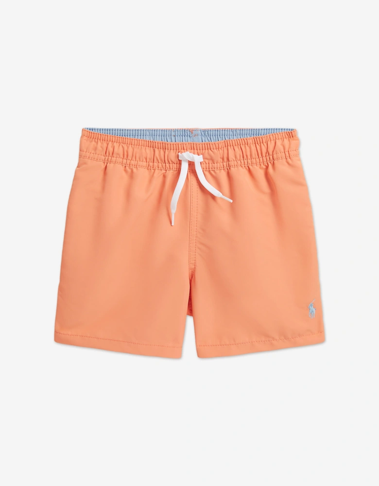 Boys Logo Swim Shorts in Orange