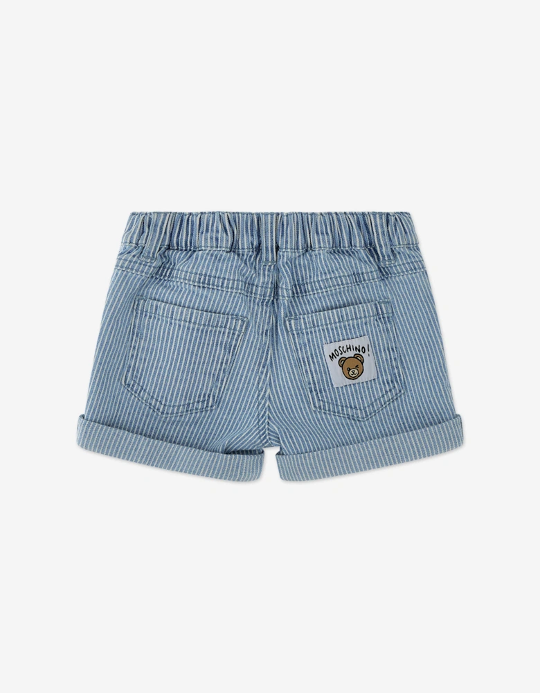 Baby Boys Bear Logo Short Set in Blue