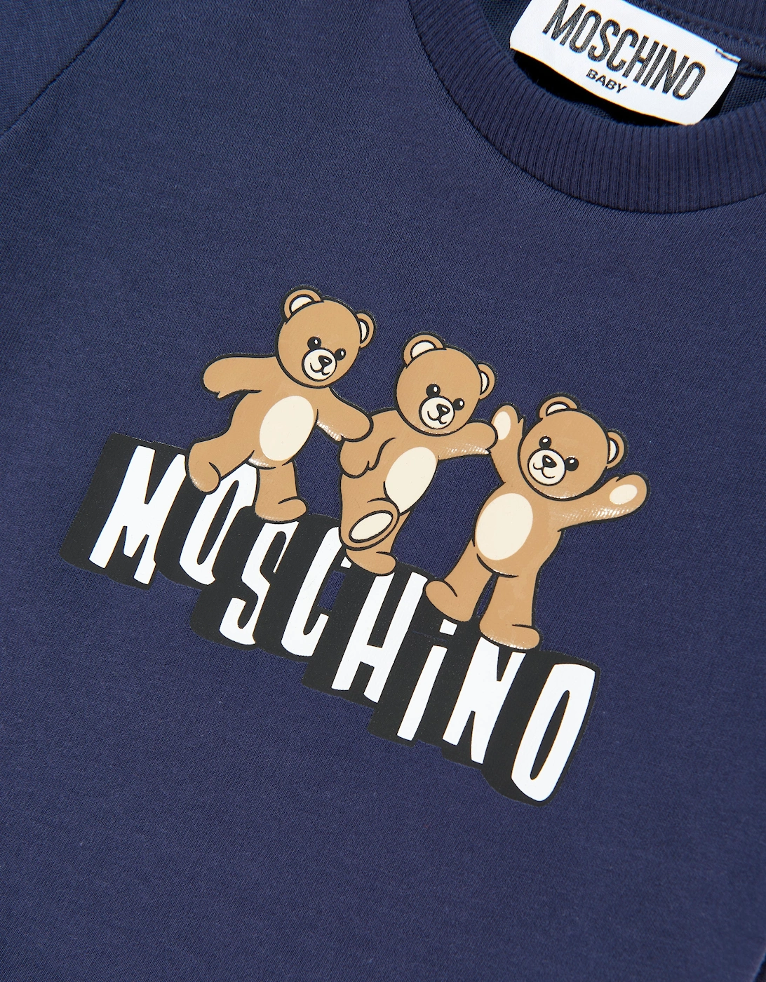 Baby Teddy Bear Logo T-Shirt in Navy