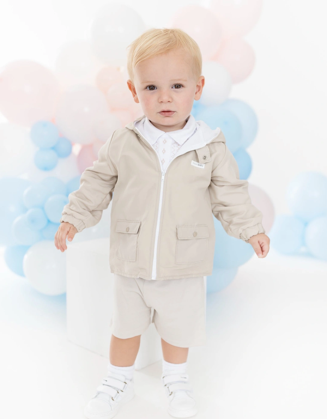 Boys Beige Windbreaker Summer Jacket