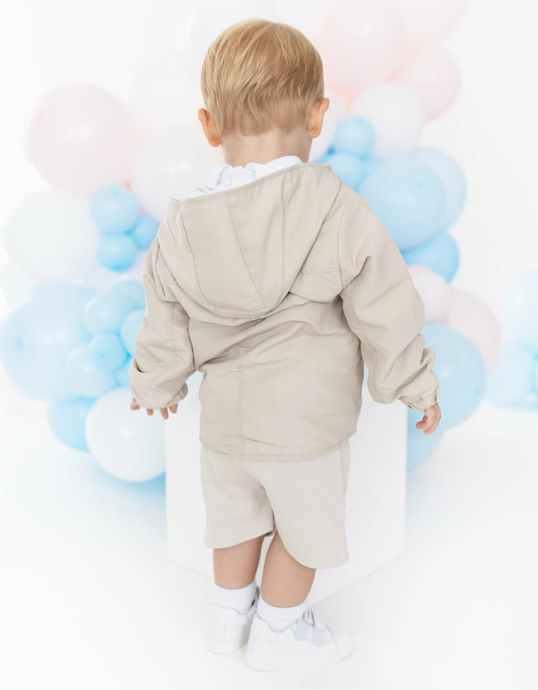 Boys Beige Windbreaker Summer Jacket