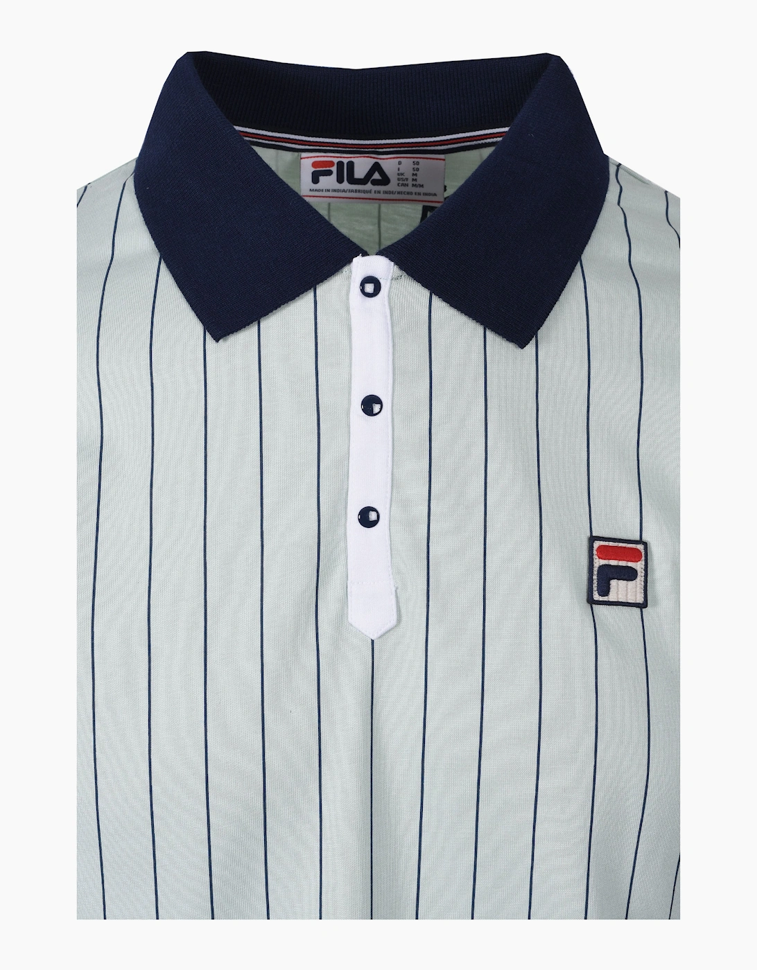 BB1 VINTAGE STRIPED POLO SURF SPRAY/NAVY/WHITE