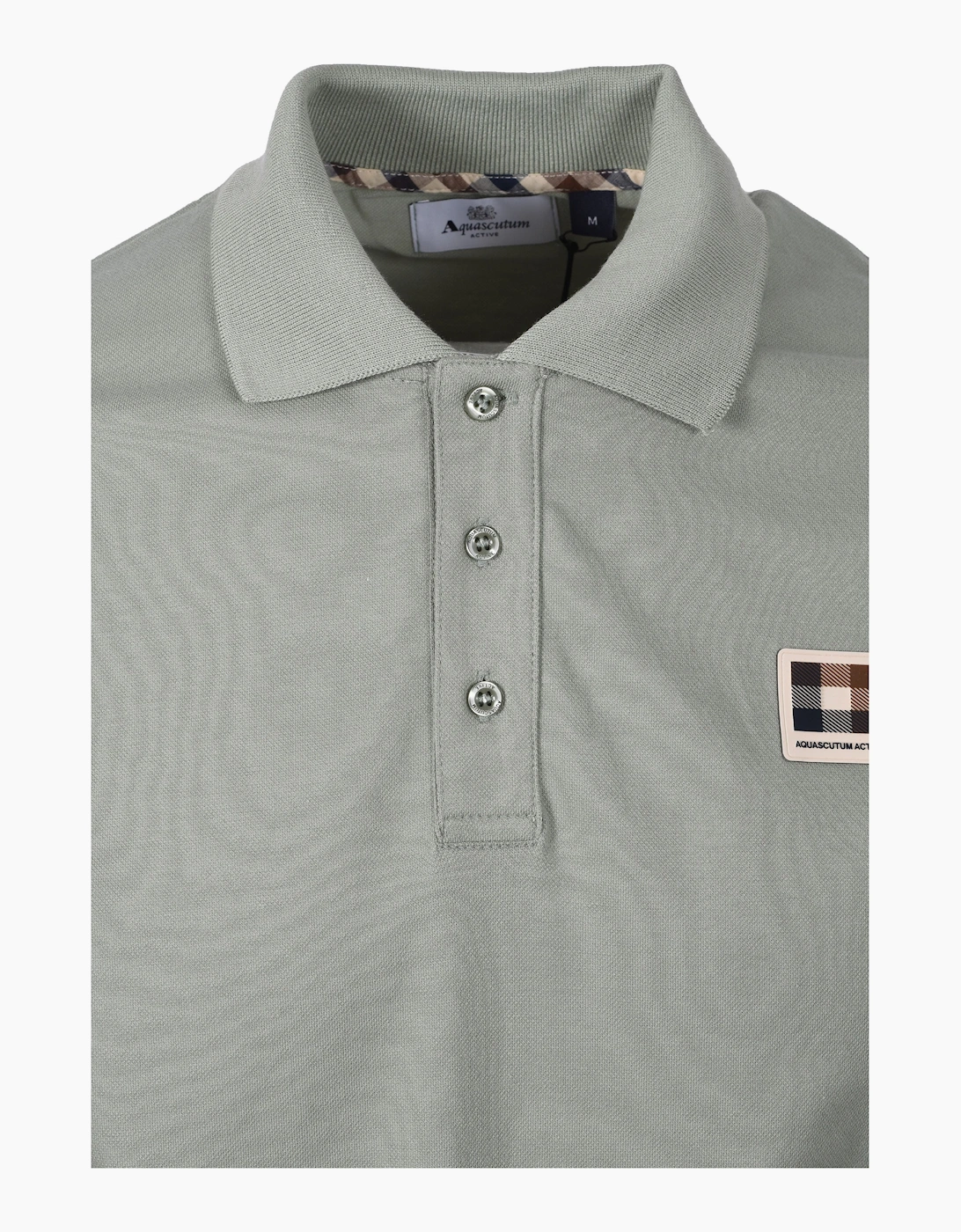 CHECK POLO SHIRT SALVIA