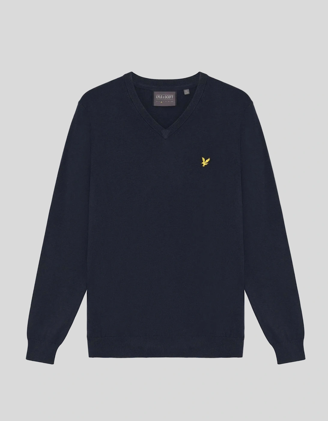 Cotton Blend V-Neck Jumper