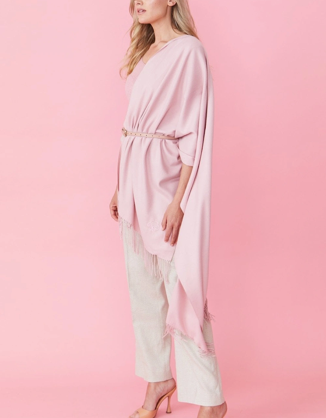 Pink Cashmere Blend Scarf