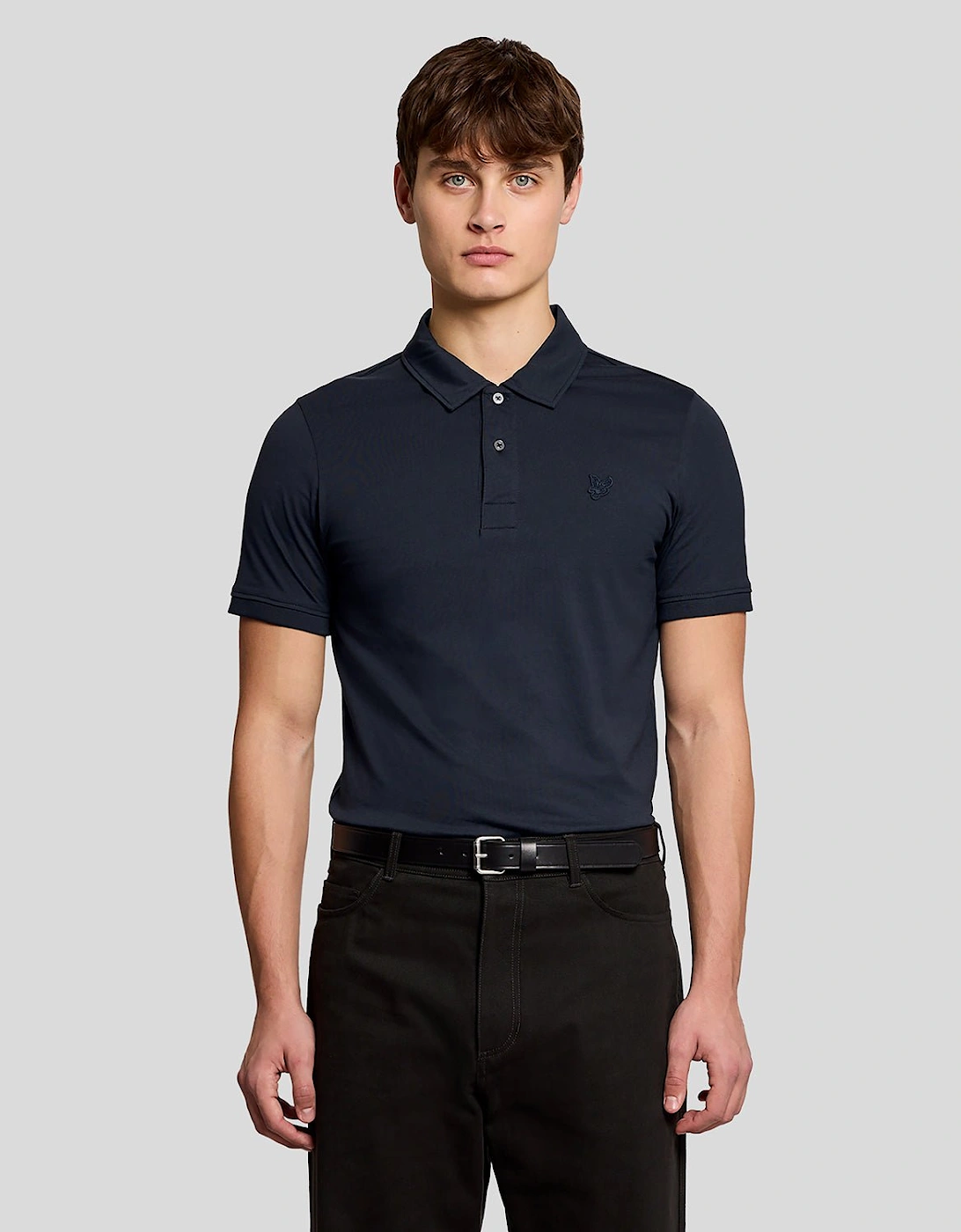 Lyle And Scott Men's Navy Pintuck Cuff Polo Shirt  34 Xs