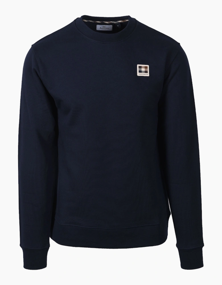 BADGE CREWNECK SWEATSHIRT NAVY