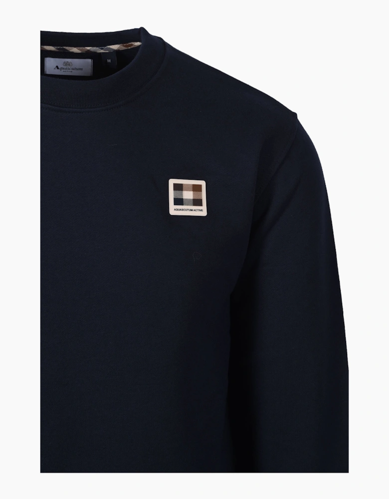 BADGE CREWNECK SWEATSHIRT NAVY