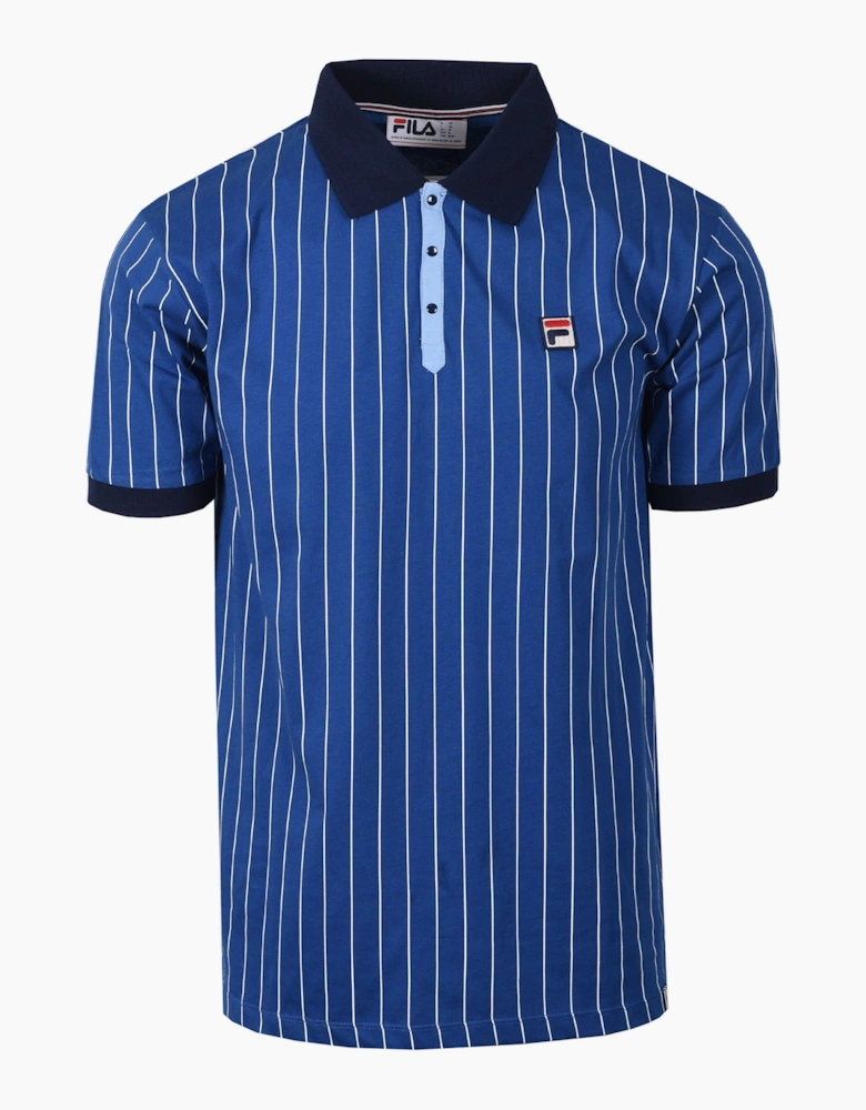BB1 VINTAGE STRIPED POLO LIMOGES/WHITE/NAVY