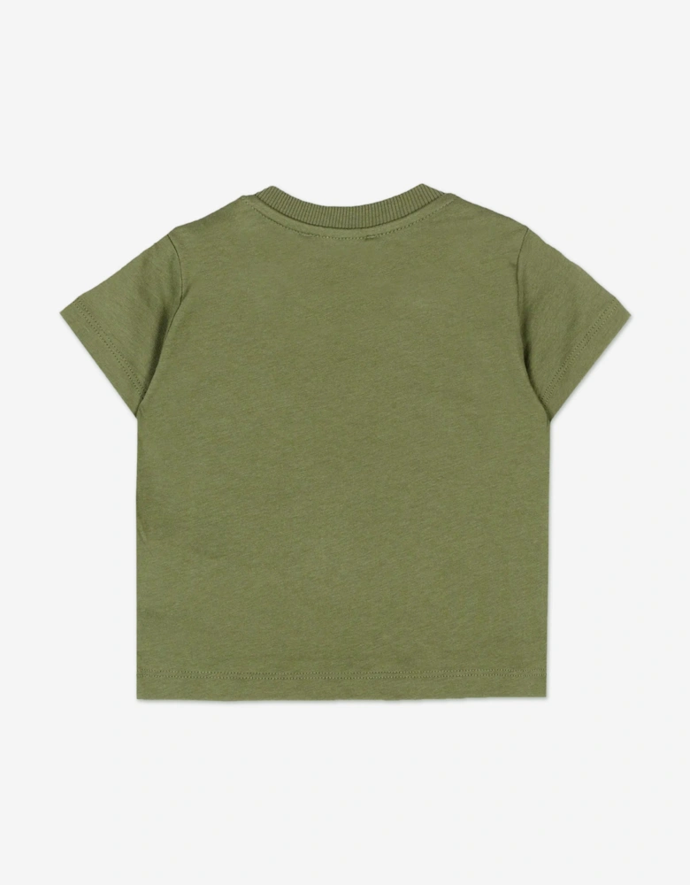 Baby Teddy Bear Logo Short Set in Green