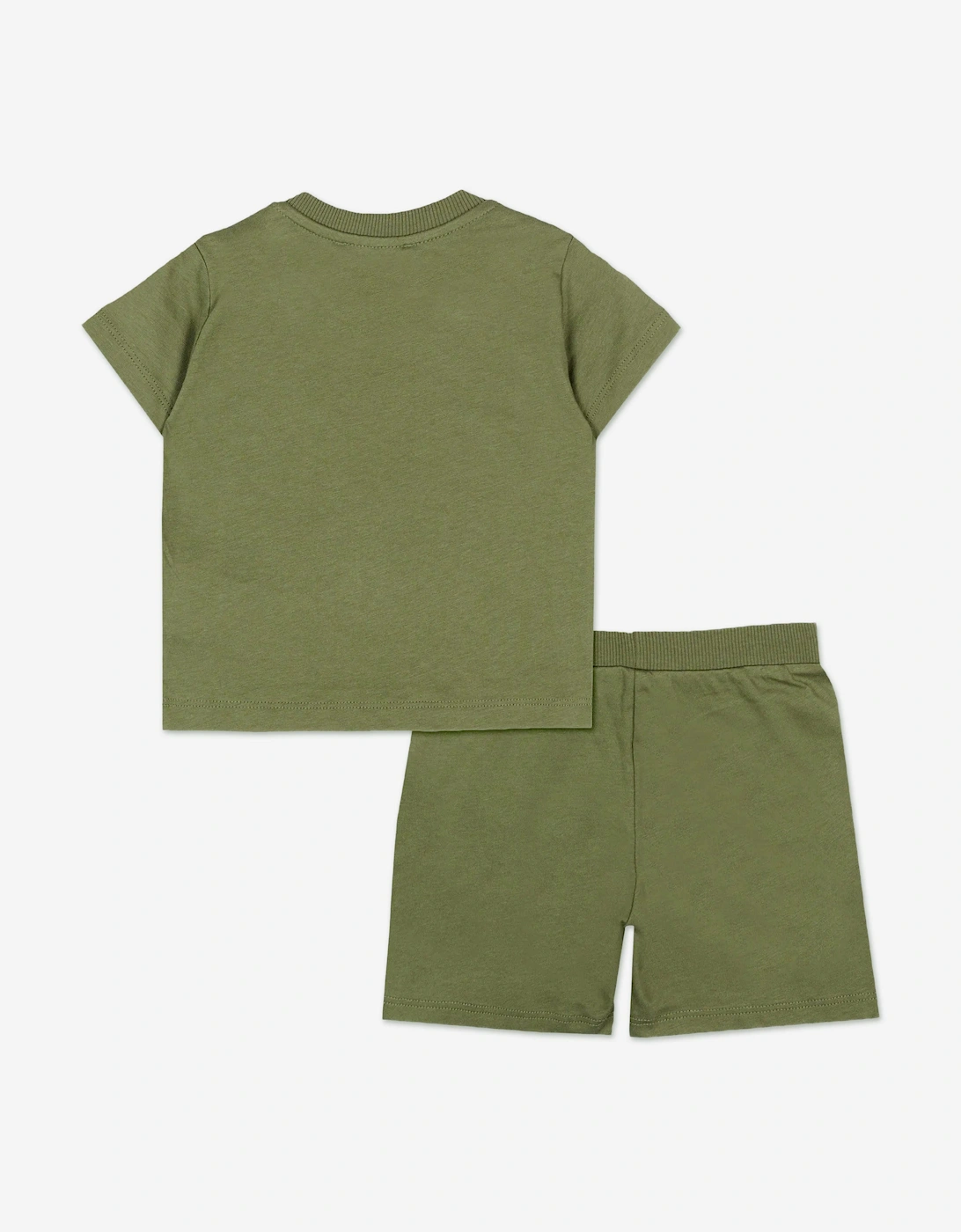 Baby Teddy Bear Logo Short Set in Green