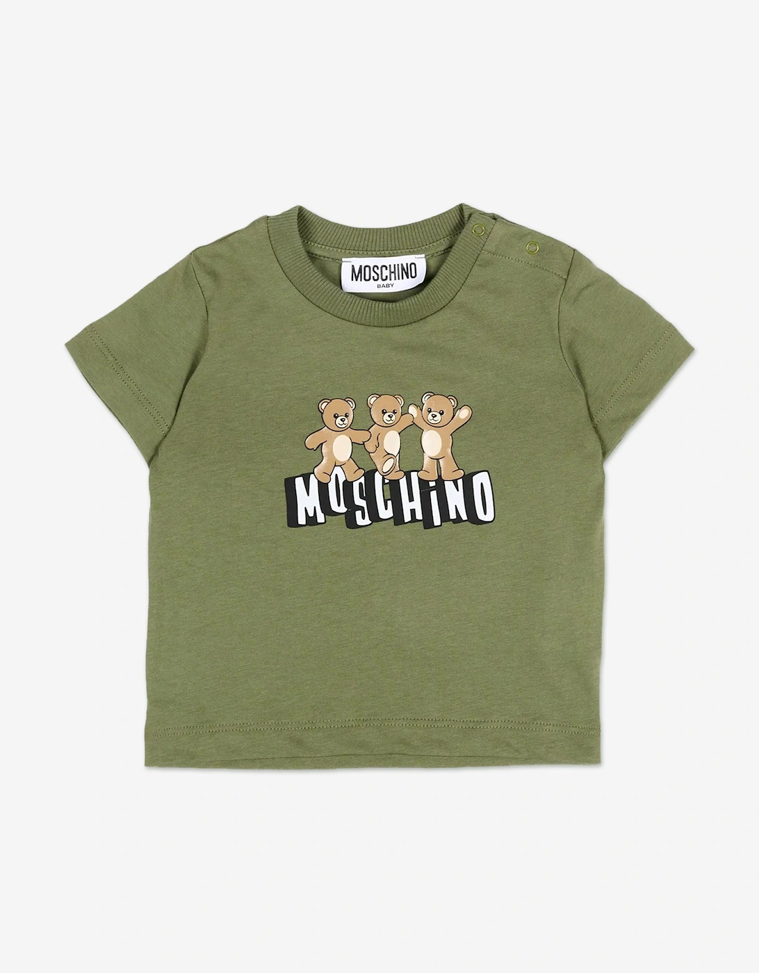 Baby Teddy Bear Logo Short Set in Green