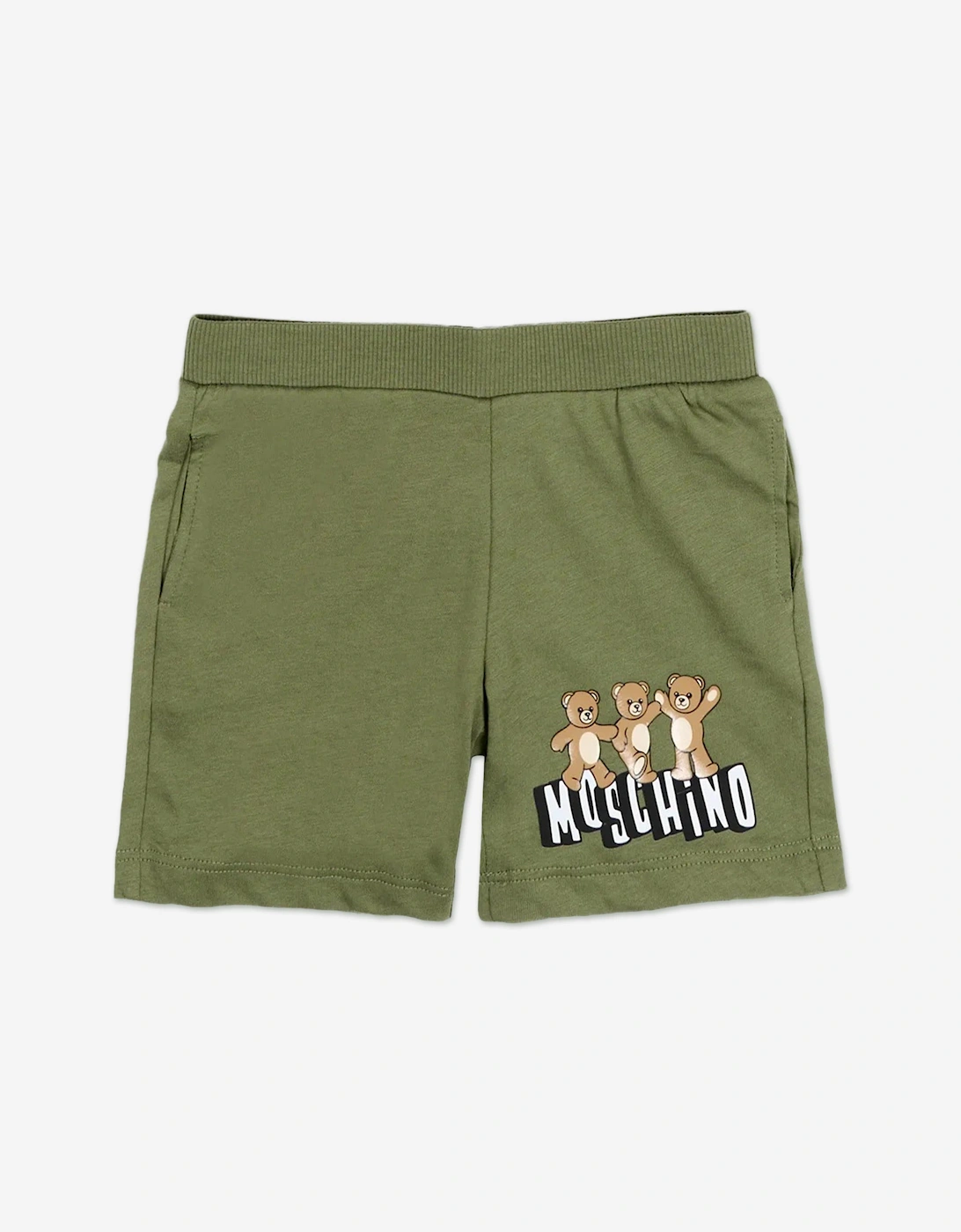 Baby Teddy Bear Logo Short Set in Green
