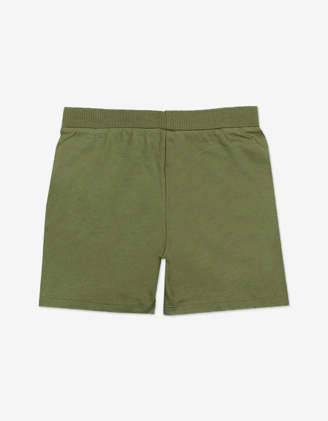 Baby Teddy Bear Logo Short Set in Green