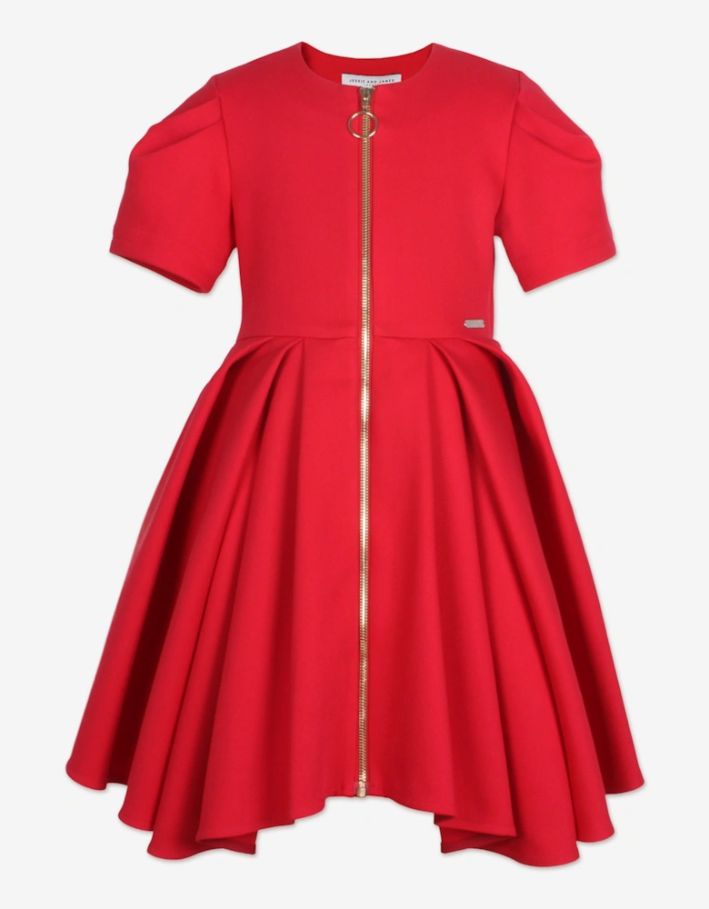 Girls Shape Dress in Red