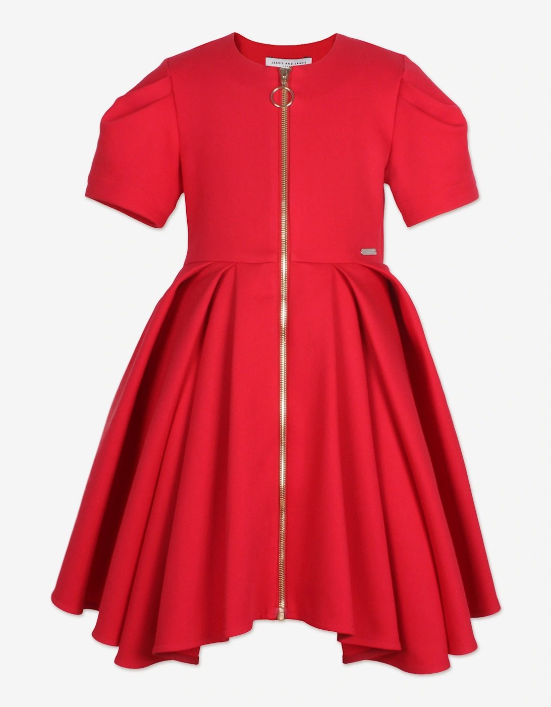 Girls Shape Dress in Red, 5 of 4