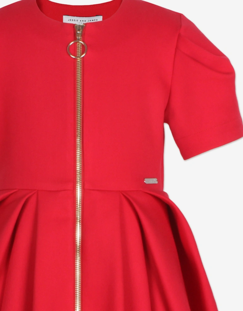 Girls Shape Dress in Red