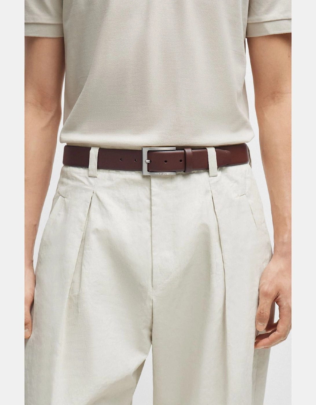 Barnabie Nappa Leather Belt with Pin Buckle