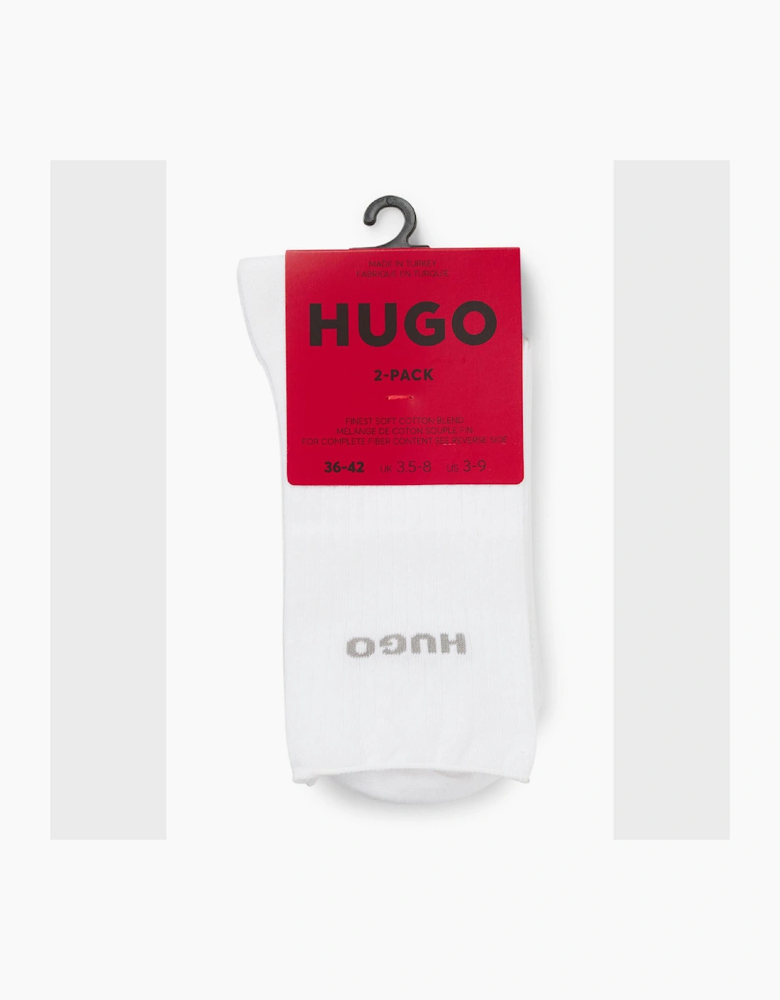 2 Pack of Quarter Length Socks with Logo Details