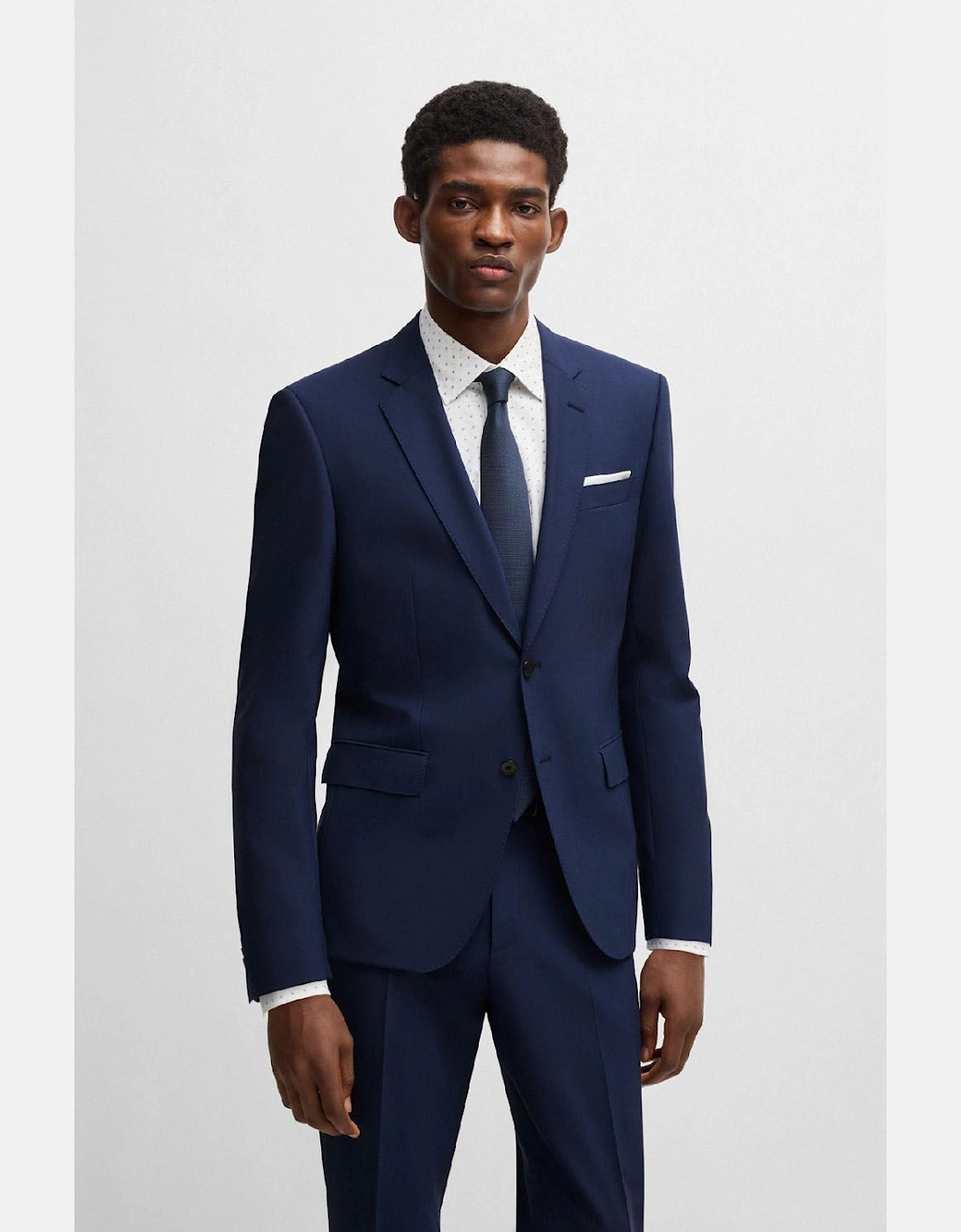 H-Huge-MM-224 Slim-Fit Jacket in Stretch Wool