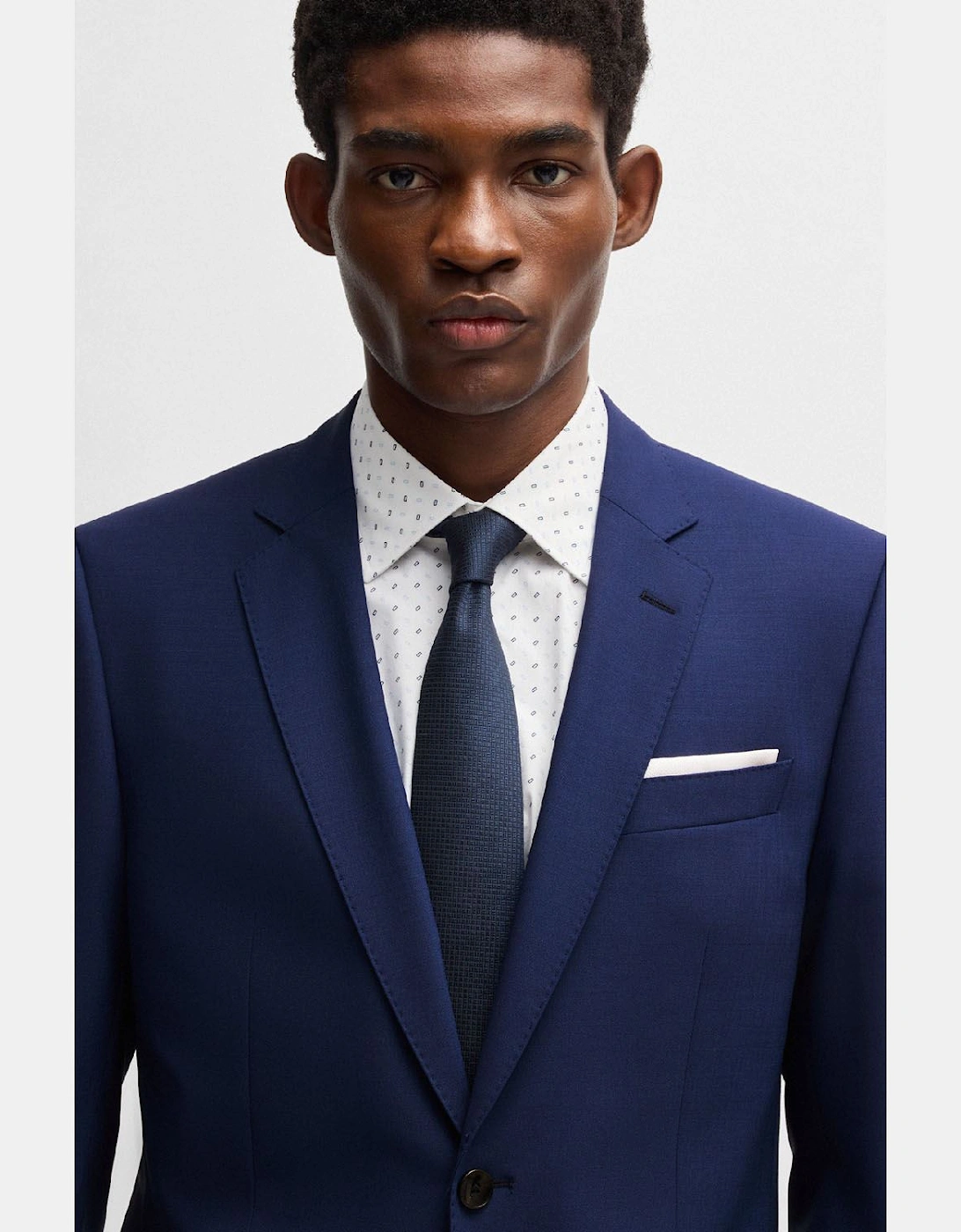 H-Huge-MM-224 Slim-Fit Jacket in Stretch Wool