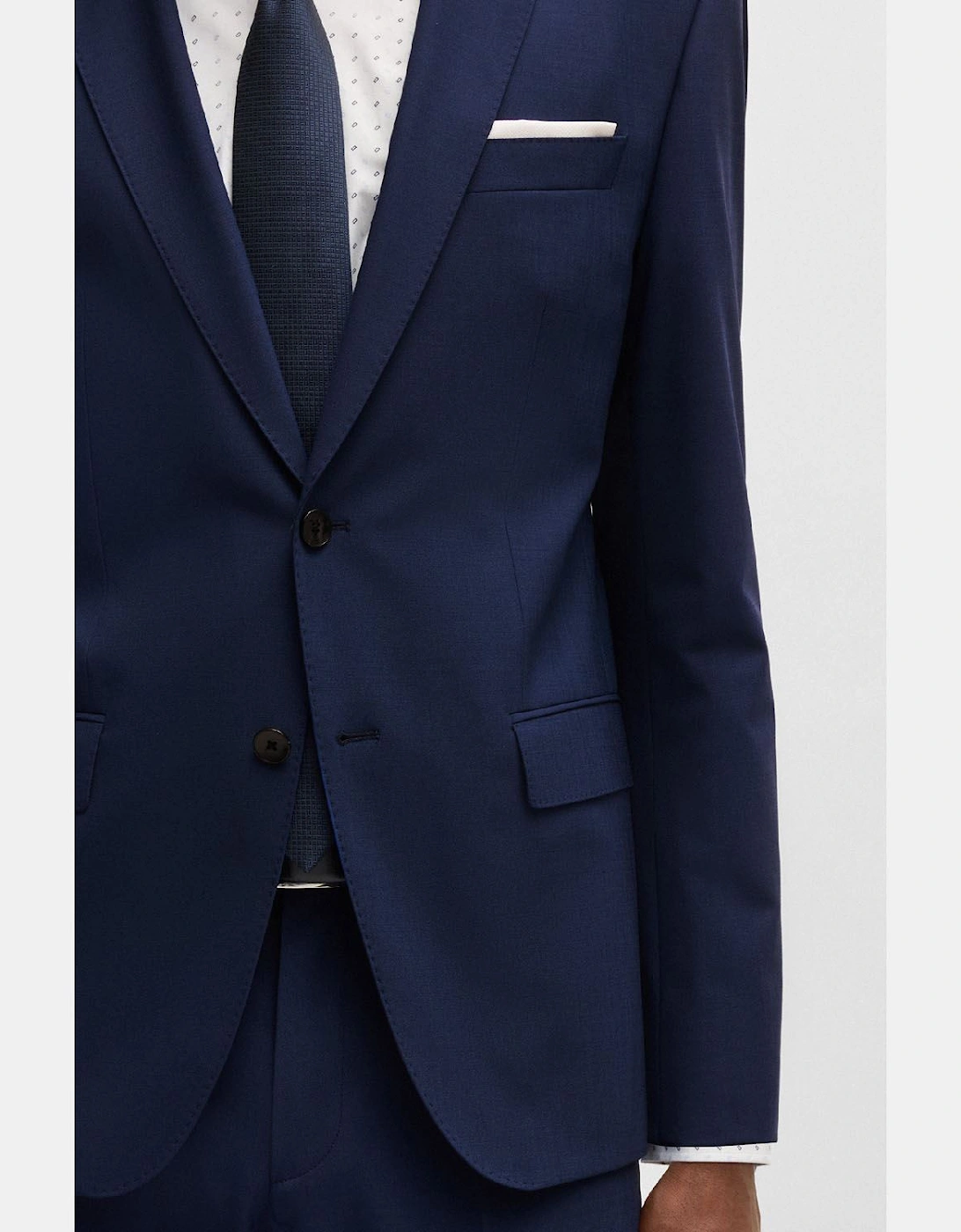 H-Huge-MM-224 Slim-Fit Jacket in Stretch Wool