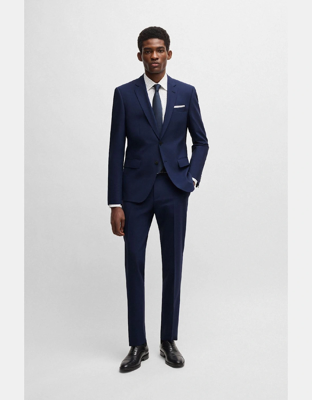 H-Huge-MM-224 Slim-Fit Jacket in Stretch Wool