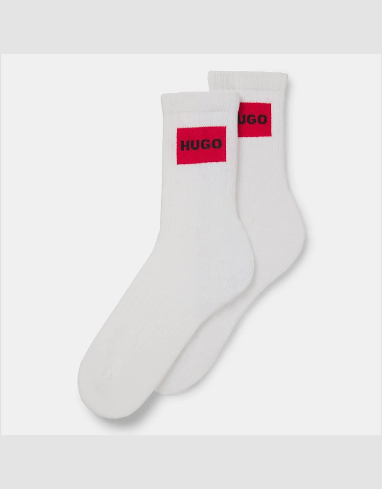 2 Pack of Red Logo Socks