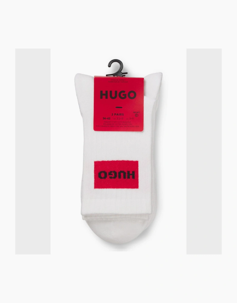 2 Pack of Red Logo Socks
