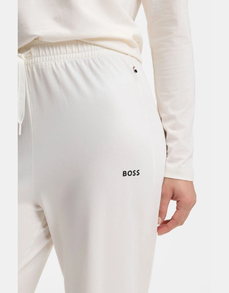 Stretch Cotton Pyjama Bottoms with Logo Detail