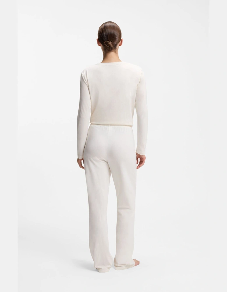 Stretch Cotton Pyjama Bottoms with Logo Detail