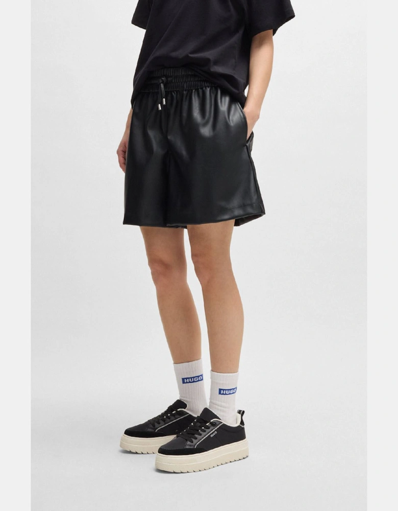 Henuka-1 B Faux Leather Shorts