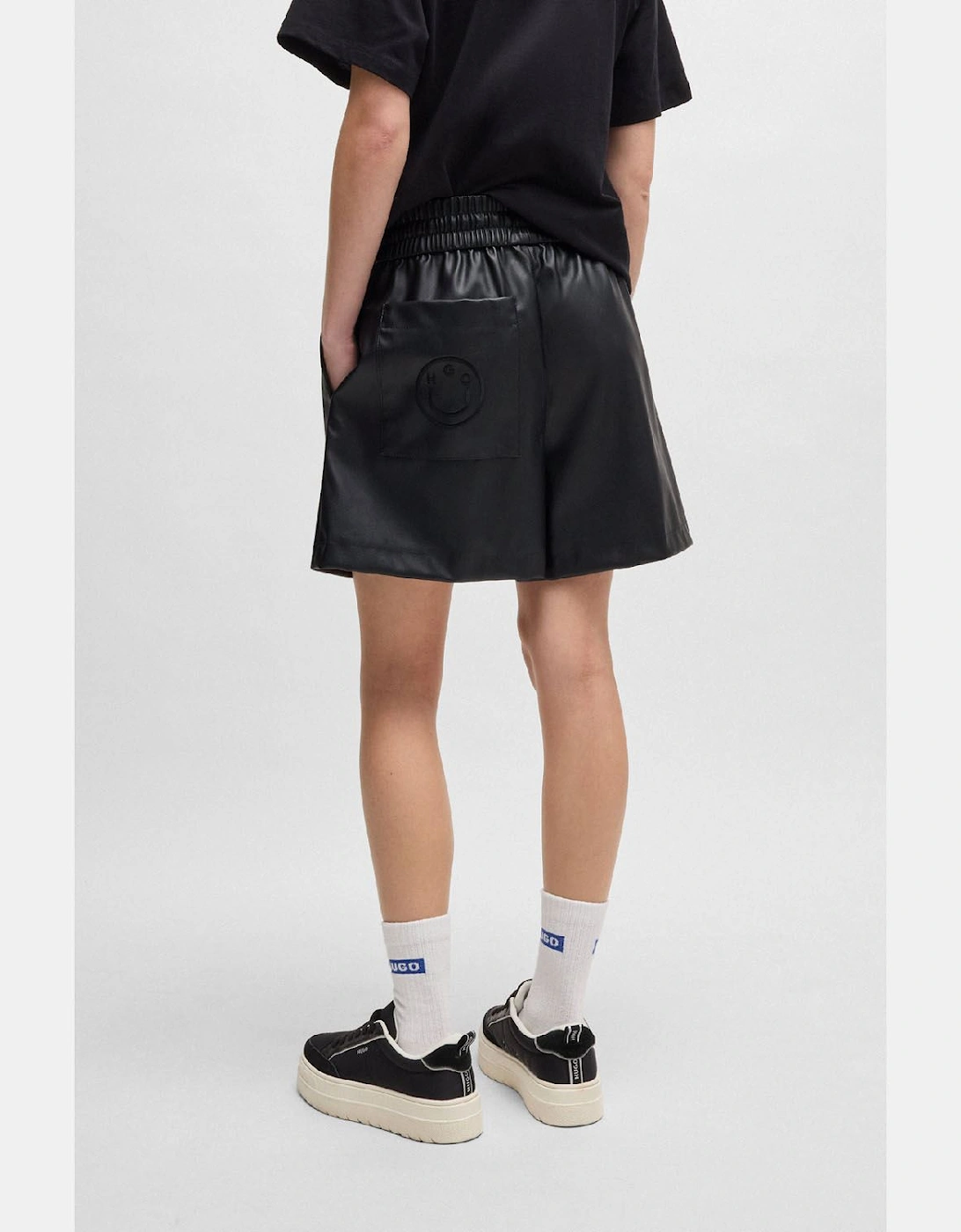 Henuka-1 B Faux Leather Shorts