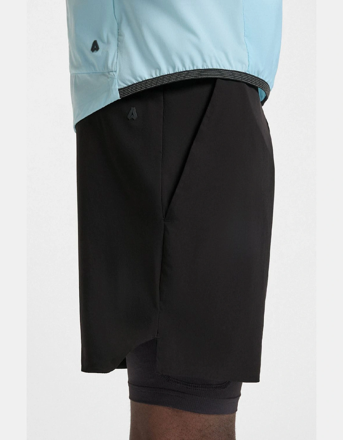 Active Double Layer Shorts in Quick Dry Fabric