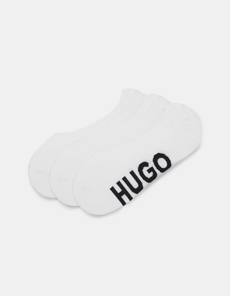 3 Pack of Invisible Socks with Large Logos