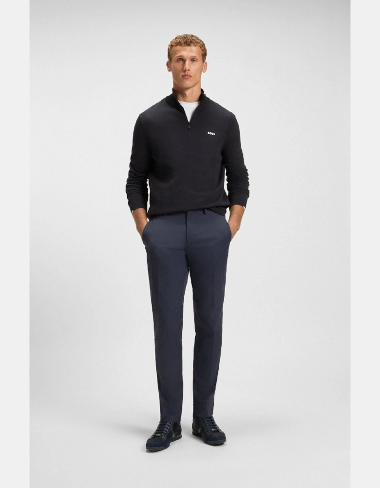 K Ever-X Zip Neck Cotton Sweater