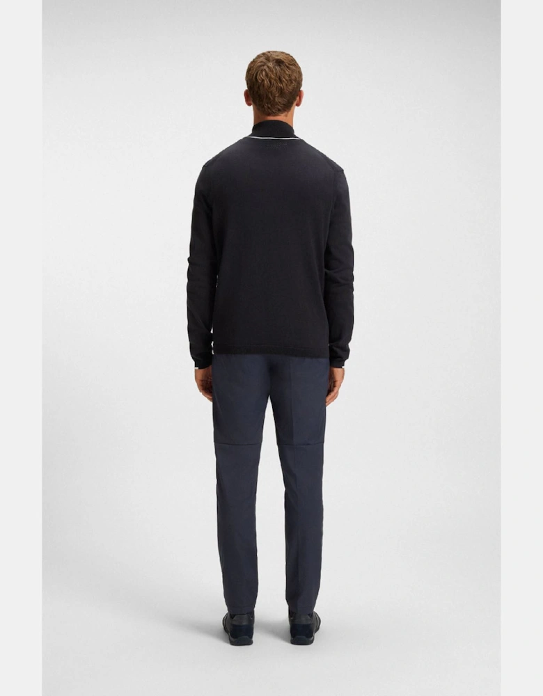 K Ever-X Zip Neck Cotton Sweater