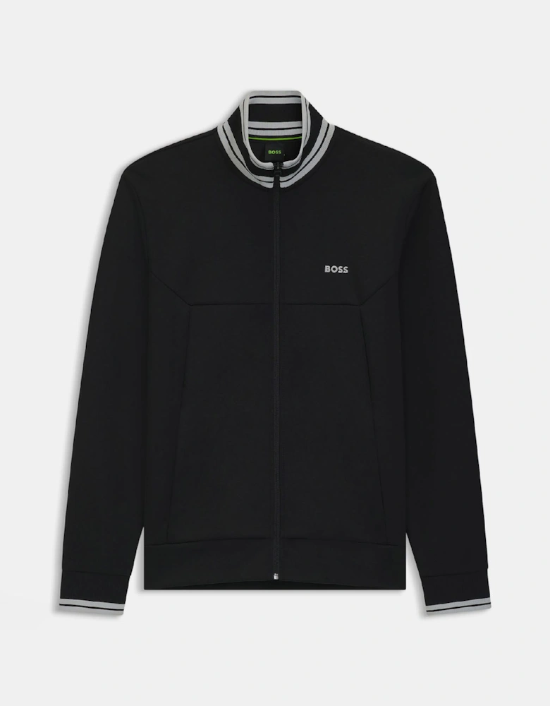 Zone Stripe Detail Zip Up Sweatshirt