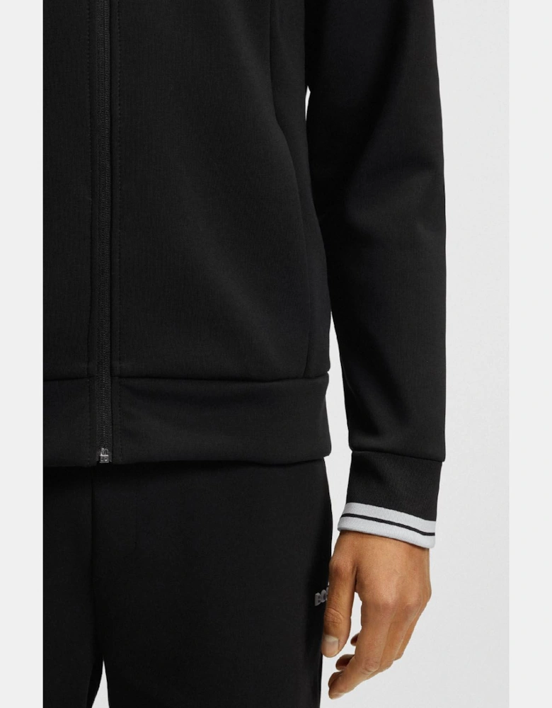 Zone Stripe Detail Zip Up Sweatshirt