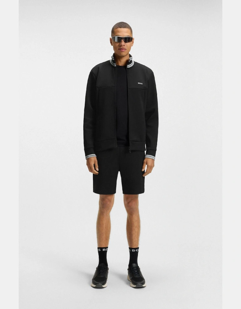 Zone Stripe Detail Zip Up Sweatshirt