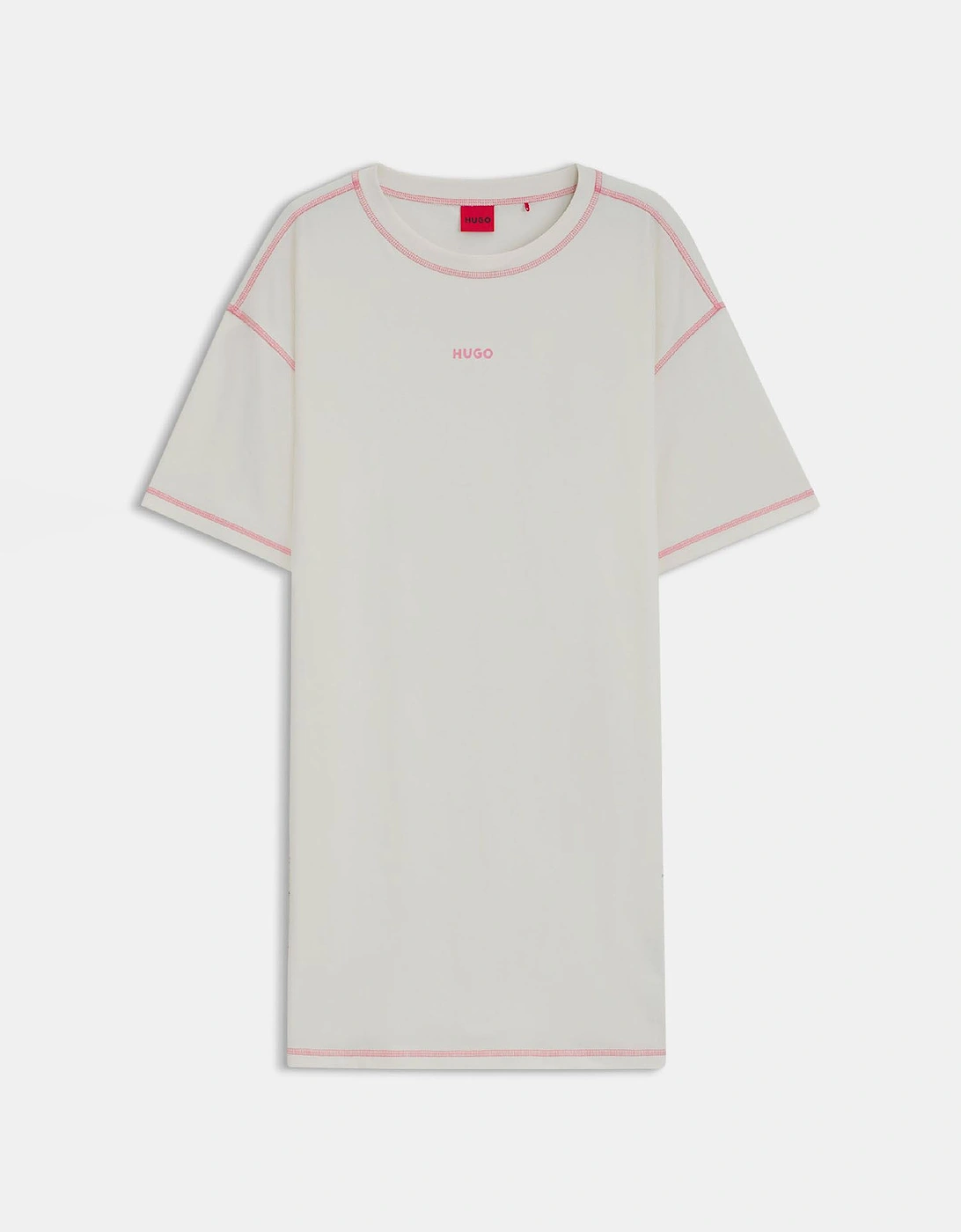 Stretch Cotton Night Dress with Contrast Logo, 6 of 5