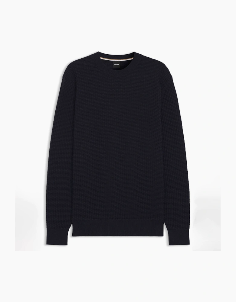 H-Imberto Cotton Sweater with Knitted Structure