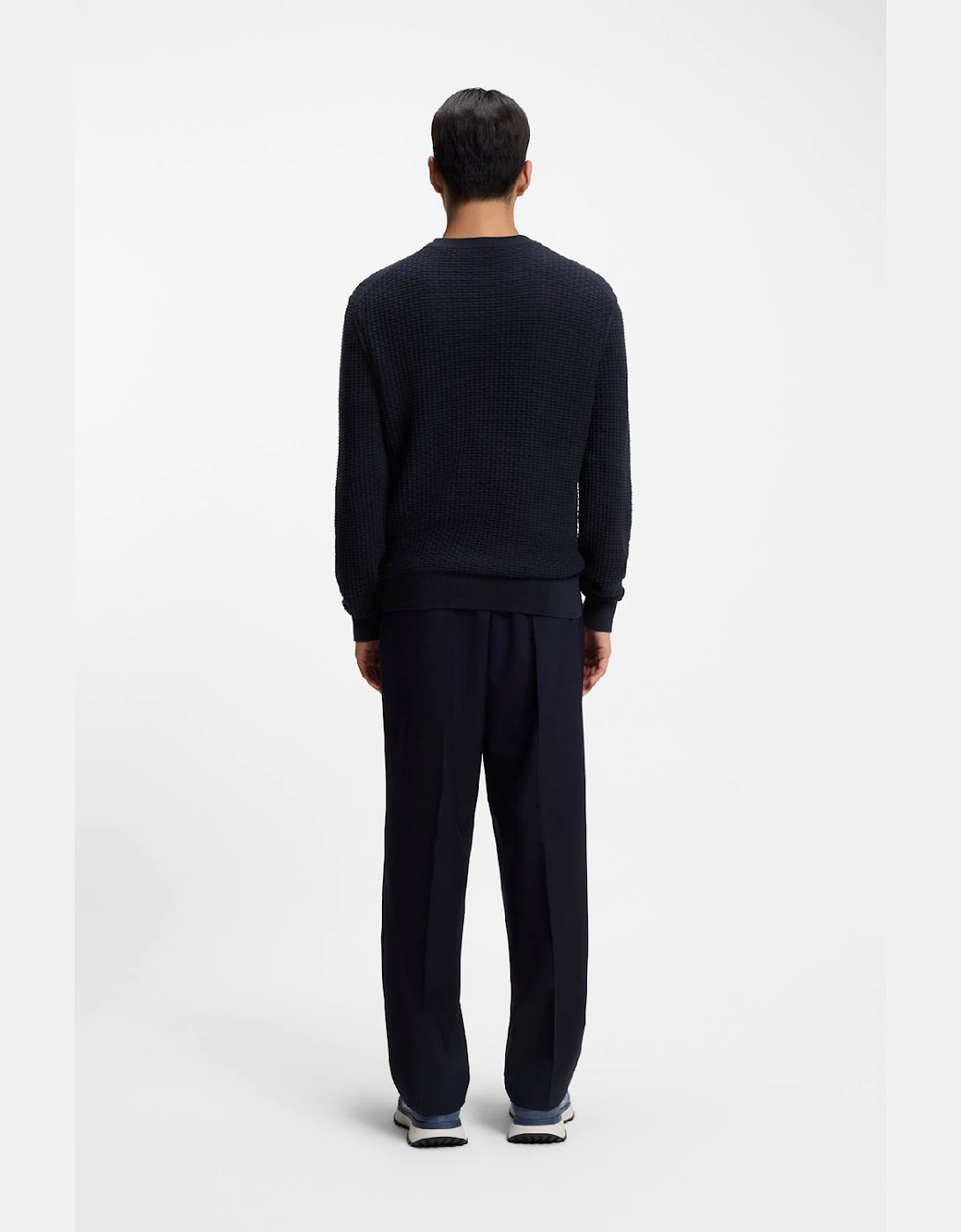 H-Imberto Cotton Sweater with Knitted Structure