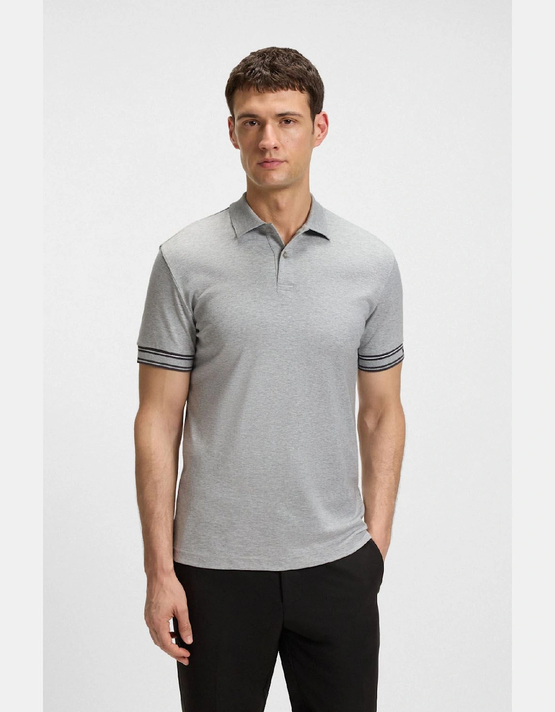 Zone Stripe Cuff Polo Shirt