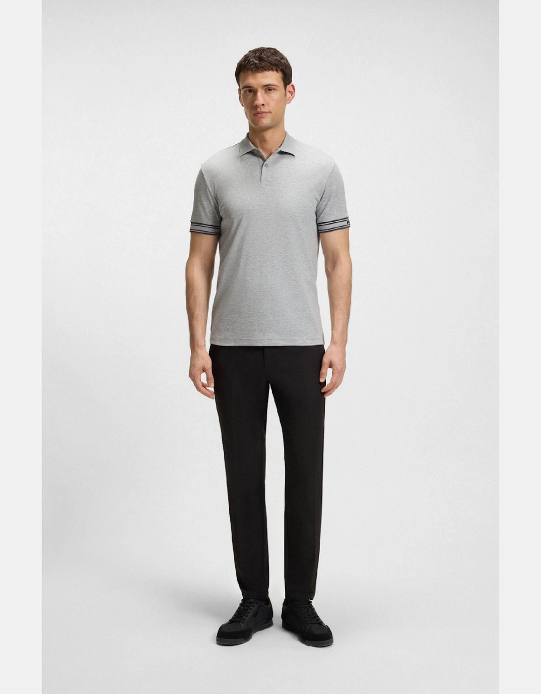 Zone Stripe Cuff Polo Shirt