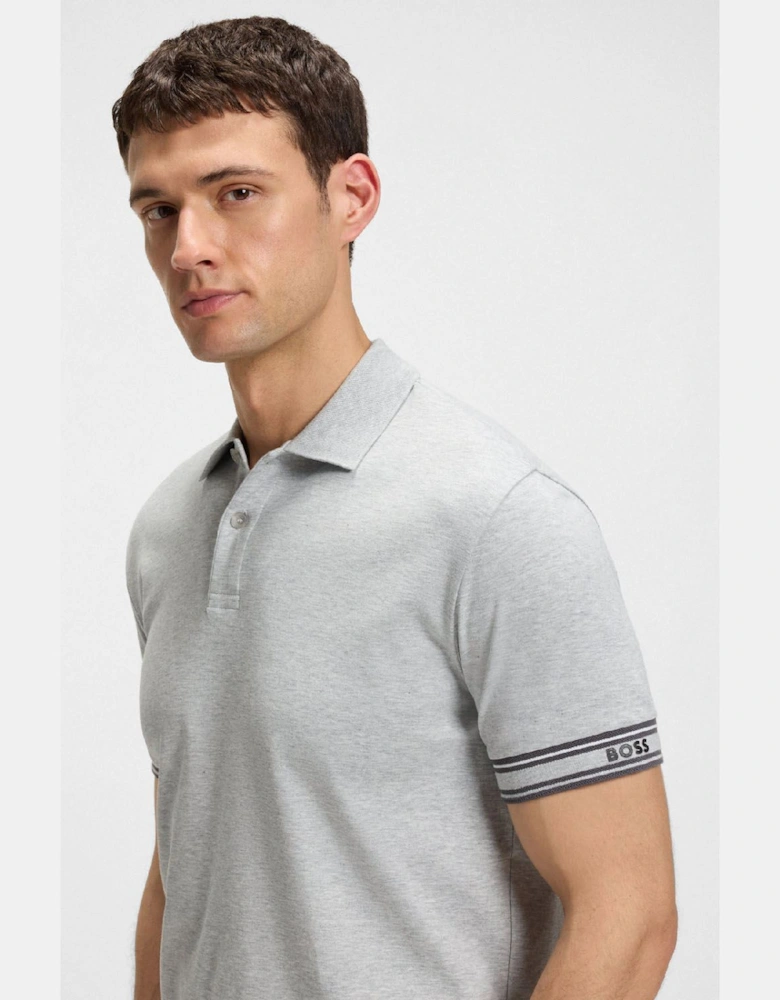 Zone Stripe Cuff Polo Shirt