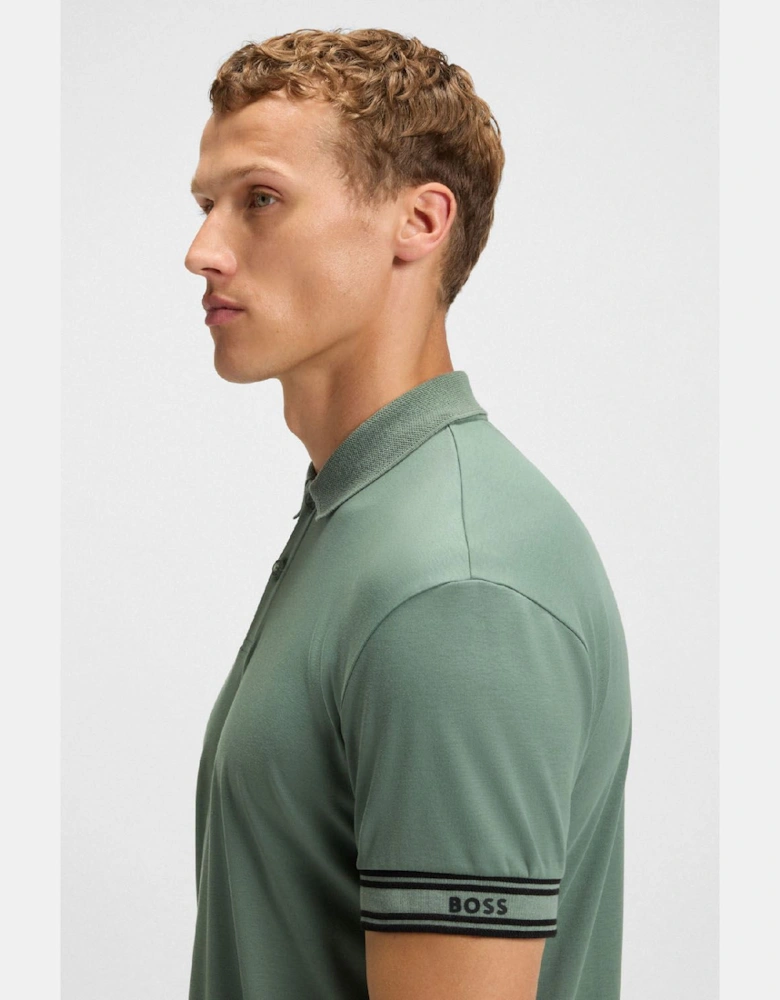 Zone Stripe Cuff Polo Shirt